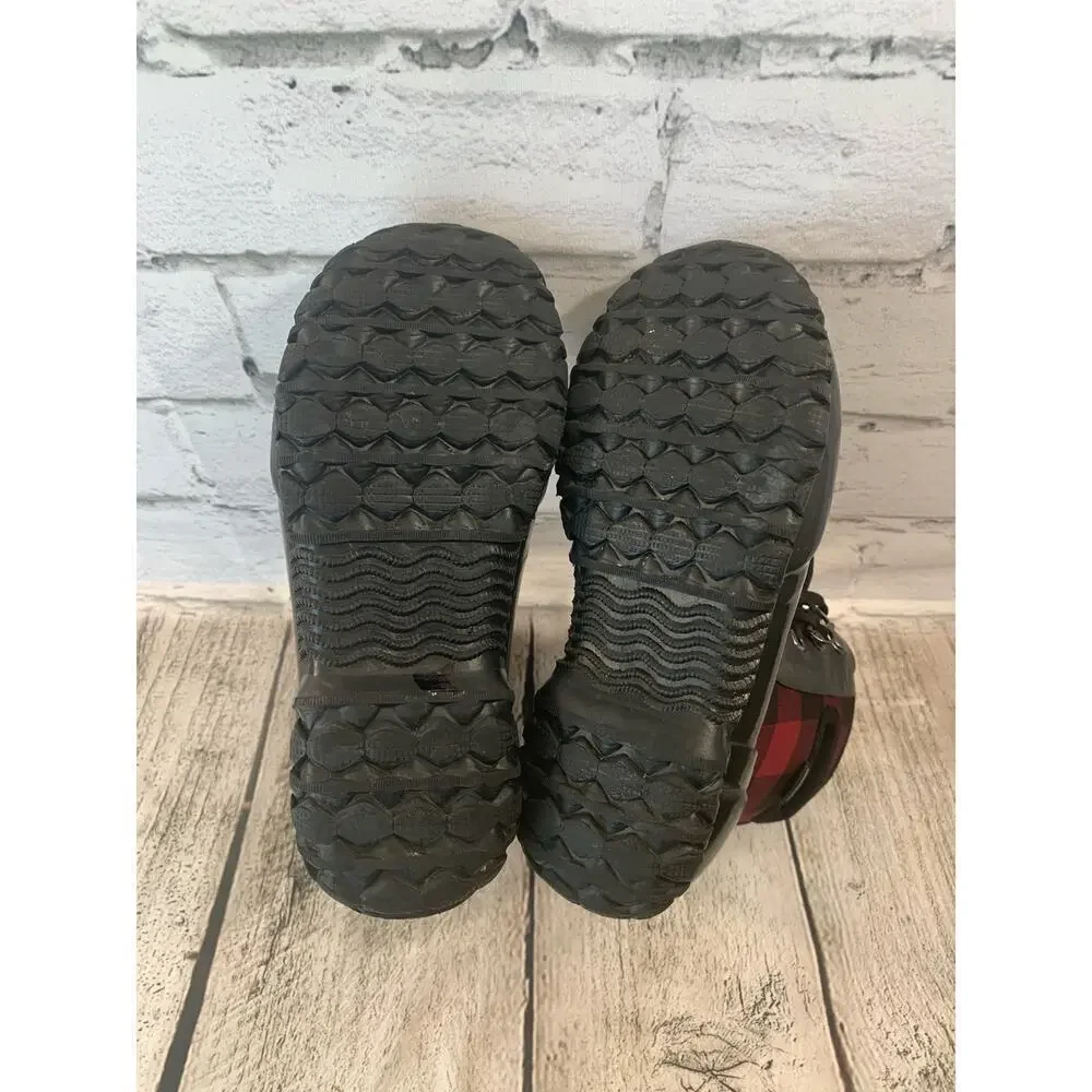 BOGS Girl’s “Sidney” Lace Up Buffalo Plaid Boots / Size: 12
